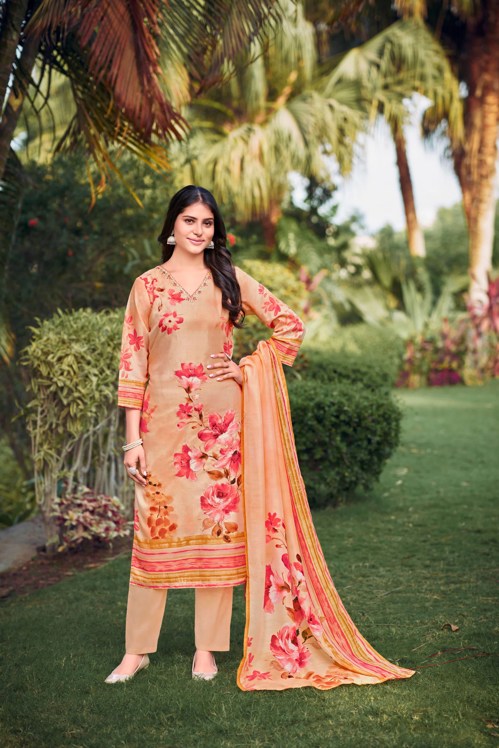 Celebrations By Ossm Digital Printed Premium Cotton Kurti With Bottom Dupatta Wholesale Online